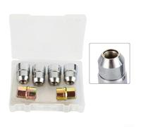 Alloy Steel Locking Lug Nuts M12x1.25 with 2 Keys Silver
