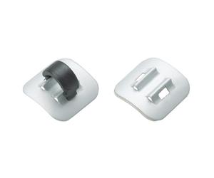 Alloy Stick-On Cable Guide (4pcs) - Silver