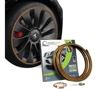 AlloyGator Protection Jantes Voiture Bronze - Prévient les Rayures et Éraflures de Bordure | S’adapte aux Jantes 19” | Compatible avec Tous les Véhicules | Installation Sans Colle | 15 Couleurs