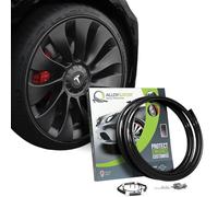 AlloyGator Protection Jantes Voiture Noir - Prévient les Rayures et Éraflures de Bordure | S’adapte aux Jantes 19” | Compatible avec Tous les Véhicules | Installation Sans Colle | 15 Couleurs