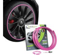 AlloyGator Protection Jantes Voiture Rose - Prévient les Rayures et Éraflures de Bordure | S’adapte aux Jantes 19” | Compatible avec Tous les Véhicules | Installation Sans Colle | 15 Couleurs
