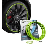 AlloyGator Protection Jantes Voiture Vert - Prévient les Rayures et Éraflures de Bordure | S’adapte aux Jantes 15” | Compatible avec Tous les Véhicules | Installation Sans Colle | 15 Couleurs