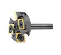 Alloys Fraise à défoncer à 4 cannelures de 25,4 mm de diamètre de coupe pour la préparation de la surface du bois, fraise à aplatir pour le travail du bois