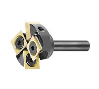 Alloys Fraise à défoncer à 4 cannelures de 25,4 mm de diamètre de coupe pour la préparation de la surface du bois, fraise à aplatir pour le travail du bois