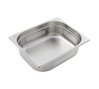 Allpax GN Récipient 1/2 en acier inoxydable - Hauteur 100 mm - avec perforations - Récipient Gastronormé résistant à la chaleur et aux aliments, pour l'égouttage ou comme insert de cuisson dans le