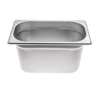 Allpax GN Récipient 1/4 en acier inoxydable - Hauteur 150 mm - Récipient Gastronormé résistant à la chaleur et aux aliments, pour l'égouttage ou comme insert de cuisson dans le chafing dish