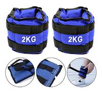 ALLPER Lot de 2 poids de 2 kg. Pour chevilles et/ou poignets, taille : 32 x 10 cm. Pour course à pied, gymnastique, footing. Bretelles réglables, respirantes. Confort maximal.