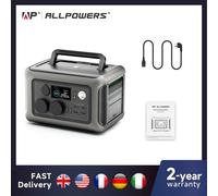 ALLPOWERS Centrale électrique portable R600, batterie LiFeP04 299 Wh avec 2 prises CA 600 W (surtension 200 W) pour camping en plein air RV maison noir