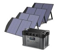 ALLPOWERS-Centrale électrique portable S2000, générateur solaire 2000W avec panneaux solaires pliables 100W inclus pour le camping en plein air S2000 with 4X100W