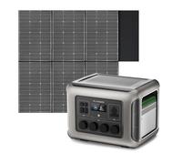 ALLPOWERS R2500 Station électrique portable 2016Wh avec contrôleur MPPT, batterie LiFeP04, générateur solaire avec panneau monocristallin de 600W inclus, Chargement rapide, camping, balcon, jardin