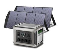 ALLPOWERS R2500 V2 Station électrique portable 1920Wh, batterie LiFeP04 avec 2 x panneaux solaire pliables de 200W IP67 étanche, générateur solaire avec contrôleur MPPT, camping-car, balcon, jardin