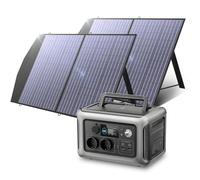 ALLPOWERS R600 générateur solaire avec 2 panneaux solaire pliables de 100W, 299Wh batterie LiFeP04, Chargement rapide sans fil 15W, fonction UPS, Entrée maximale de 400W, camping, extérieur, jardin