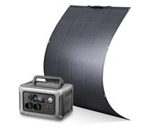 ALLPOWERS R600 Station électrique portable 299Wh avec panneau solaire flexible 200W IP68 étanche, batterie LiFeP04, Chargement rapide sans fil 15W, générateur solaire pour camping-car, jardin, toit