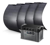 ALLPOWERS S2000 Pro Station d'alimentation portable avec 4 panneaux solaires flexibles de 100W, 1500Wh 2400W (4000W crête)
