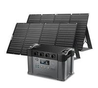 ALLPOWERS S2000Pro Station électrique portable 1451Wh 2 x panneaux solaire | générateur solaire avec panneaux solaires pliables de 200W,Chargement rapide, 4 prises CA 2400W,camping-car, balcon