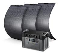 ALLPOWERS S2000Pro Station électrique portable 1451Wh avec panneau solaire | générateur solaire avec 3 x panneau solaire flexible 100W IP68 étanche, Chargement rapide, camping-car, balcon, jardin