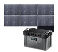ALLPOWERS S2000Pro Station électrique portable 1451Wh avec panneaux solaire | générateur solaire avec panneaux solaire pliables de 600W, Chargement rapide, 4 prises CA 2400W,camping-car, balcon