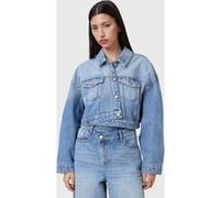 AllSaints Aki Crossover Jacket Light Indigo Taille: 10 | Vestes en jeans Outlet | Femme | Bleu