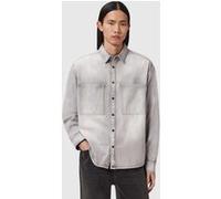AllSaints Al Denim Shirt Light Grey Taille: M | Casual chemises Outlet | Homme | Bleu