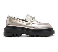 AllSaints Alexia Chain Loafer Gunmetal Grey Taille: 37 | Mocassins Outlet | Femme | Gris