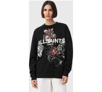 AllSaints Sweat-shirt 'ANIA ETTA' vert foncé / rouge foncé / noir / blanc, Taille XS