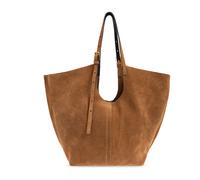AllSaints - Ara Suede Tote Bag - Femme - Sacs - Brun - Taille: ONE Size