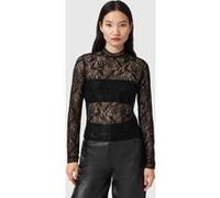 AllSaints Aria Lace Top Black Taille: 10 | Chemisiers Outlet | Femme | Le Noir