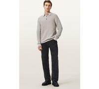 AllSaints Aspen Ls Polo Moon Grey Taille: S | Pulls Outlet | Homme | Gris