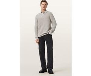 AllSaints Aspen Ls Polo Moon Grey Taille: XXL | Pulls Outlet | Homme | Gris