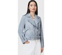 AllSaints Balfern Biker Pale Denim Blue Taille: 10 | Vestes courtes Outlet | Femme | Bleu