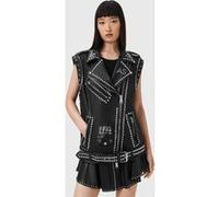 AllSaints Billie 1994 Gilet Black Taille: L | Vestes en cuir Outlet | Femme | Le Noir