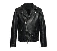 AllSaints - Blouson en Cuir Milo - Homme - Vestes - Noir - Taille: M
