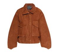 AllSaints - Blouson en daim Clay - Femme - Vestes - Brun - Taille: 42 FR