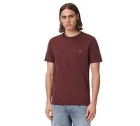 Allsaints Brace SS Crew T-Shirt pour Homme, Rouge brûlé, X-Small