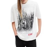AllSaints Bracken Ss Crew Chalk White Taille: XS | T-shirts avec imprimés Outlet | Homme | Blanche