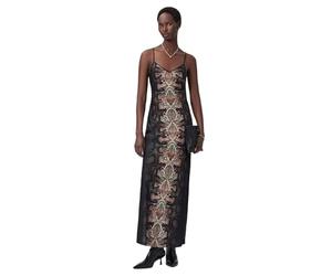AllSaints Bryony Maxi Dress Robe, Ophis Noir, UK 10/US 6 Womens