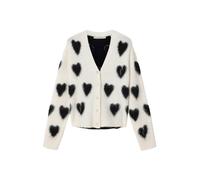AllSaints Cardigan 'SCATTER HEART' noir / blanc naturel, Taille XS