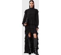 AllSaints Cavarly Ls Maxi Dres Black Taille: 2 | Robes longues Outlet | Femme | Le Noir