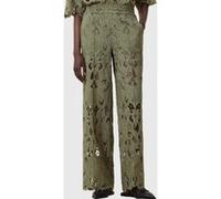 AllSaints Charli Emb Trouser Mermaid Green Taille: 10 | Pantalons droits Outlet | Femme | Vert