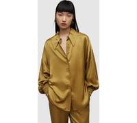 AllSaints Charli Shirt Ecru Olive Green Taille: 12 | Chemisiers Outlet | Femme | Marron