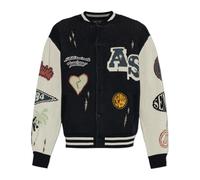 All Saints Chase Cardigan en Tricot pour Homme, Noir/écru, XL