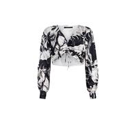 AllSaints Chemisier 'CARLA' gris / noir / blanc, Taille XL