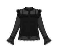 AllSaints - Ciara Shirt - Femme - Blouses et Chemises - Noir - Taille: 34 FR