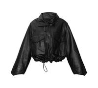 AllSaints - Clay Leather Jacket - Femme - Vestes - Noir - Taille: 42 FR