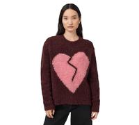 Allsaints Col Rond Luvheart pour Femme, Rouge Sang de bœuf/Rose, Taille S