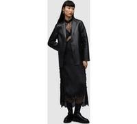 AllSaints Corinna Bonded Blazer Black Taille: 4 | Vestes en cuir Outlet | Femme | Le Noir