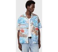 AllSaints Corsican Ss Shirt Willow Blue Taille: M | Casual chemises Outlet | Homme | Bleu