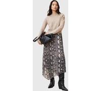 AllSaints Donatella Dress Flow Ecru White Taille: L | Robes midi Outlet | Femme | Marron