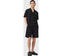 AllSaints Dunloe Ss Shirt Jet Black Taille: M | Casual chemises Outlet | Homme | Le Noir