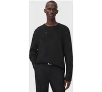 AllSaints Edgin Crew Black Taille: M | Pulls Outlet | Homme | Le Noir